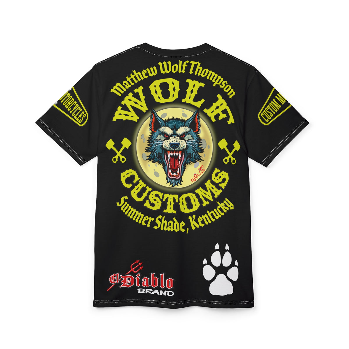 MWT Wolf Custom Motorcycles Super Riding Tee — Viciously Cool High Performance Motorcycle Riding Shirt