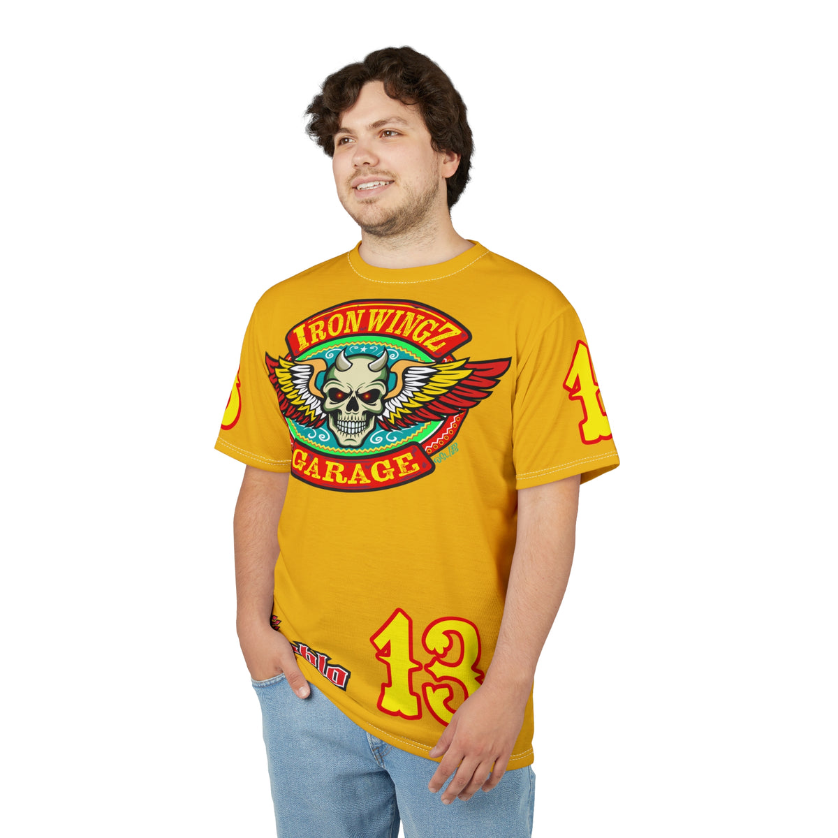Iron Wingz Garage HiViz Super T - Hardcore Motorcycle Riders Cut