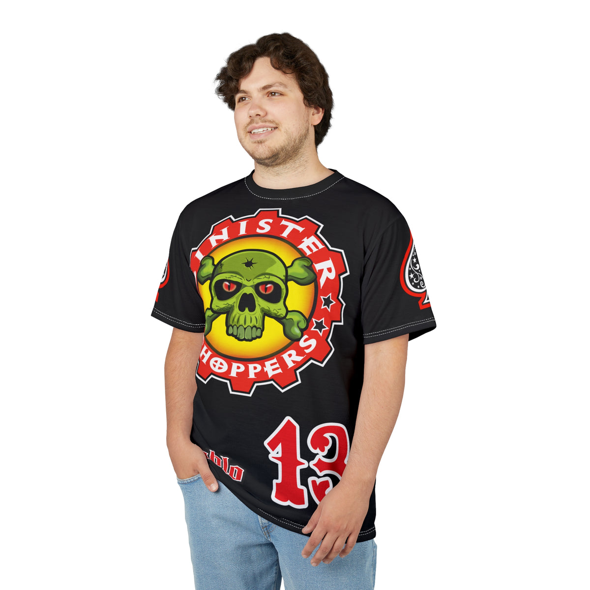 Sinister Choppers - BAD in BLACK - HiViz Custom Super Tee - High Performance Riding Wear