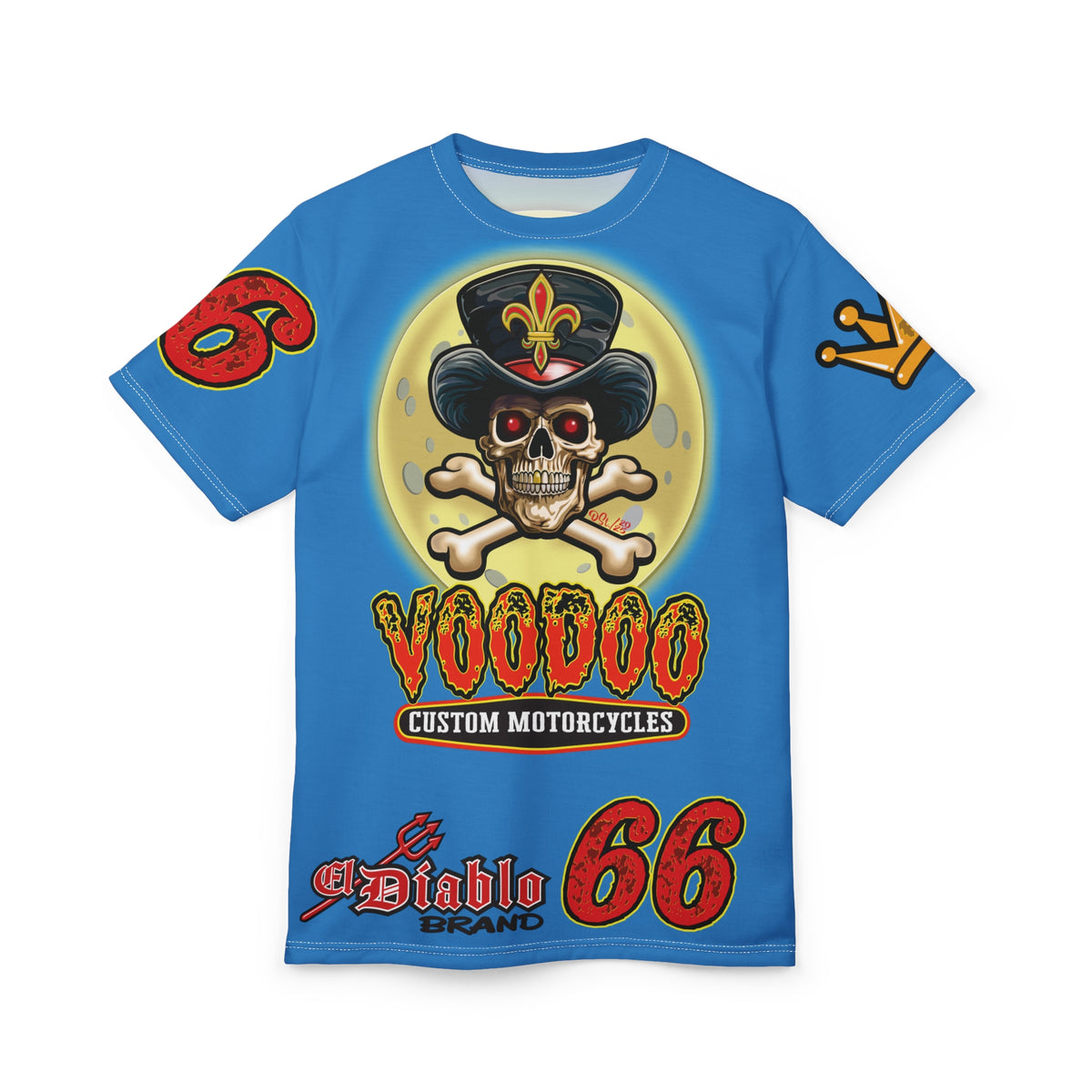 VooDoo Custom Motorcycles Route 66 Unisex Super Tee - High Performance Riding Gear