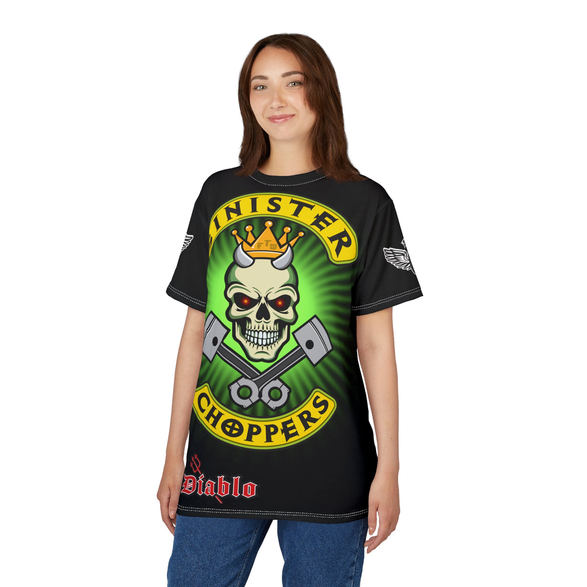 Sinister Choppers HiViz Super Tee - Custom Designed Motorcycle Riding Gear