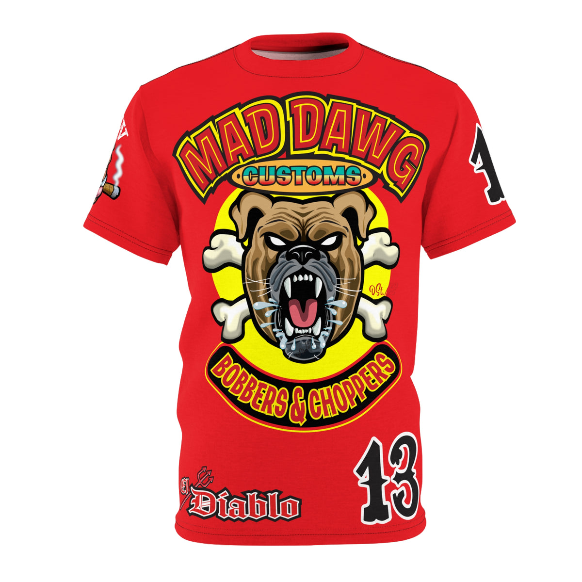 Mad Dawg Choppers & Bobbers Custom Motorcycle Super Tee