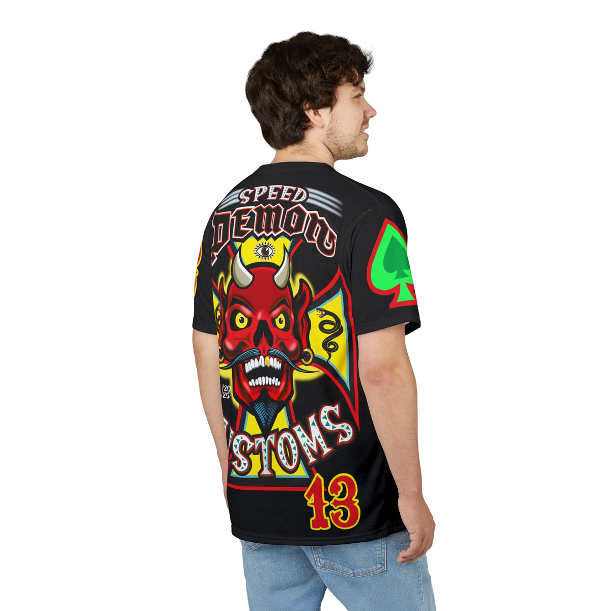 Speed Demon  - Devilish Design, HiViz - Custom Made for Motorcycle riding - Super Tee