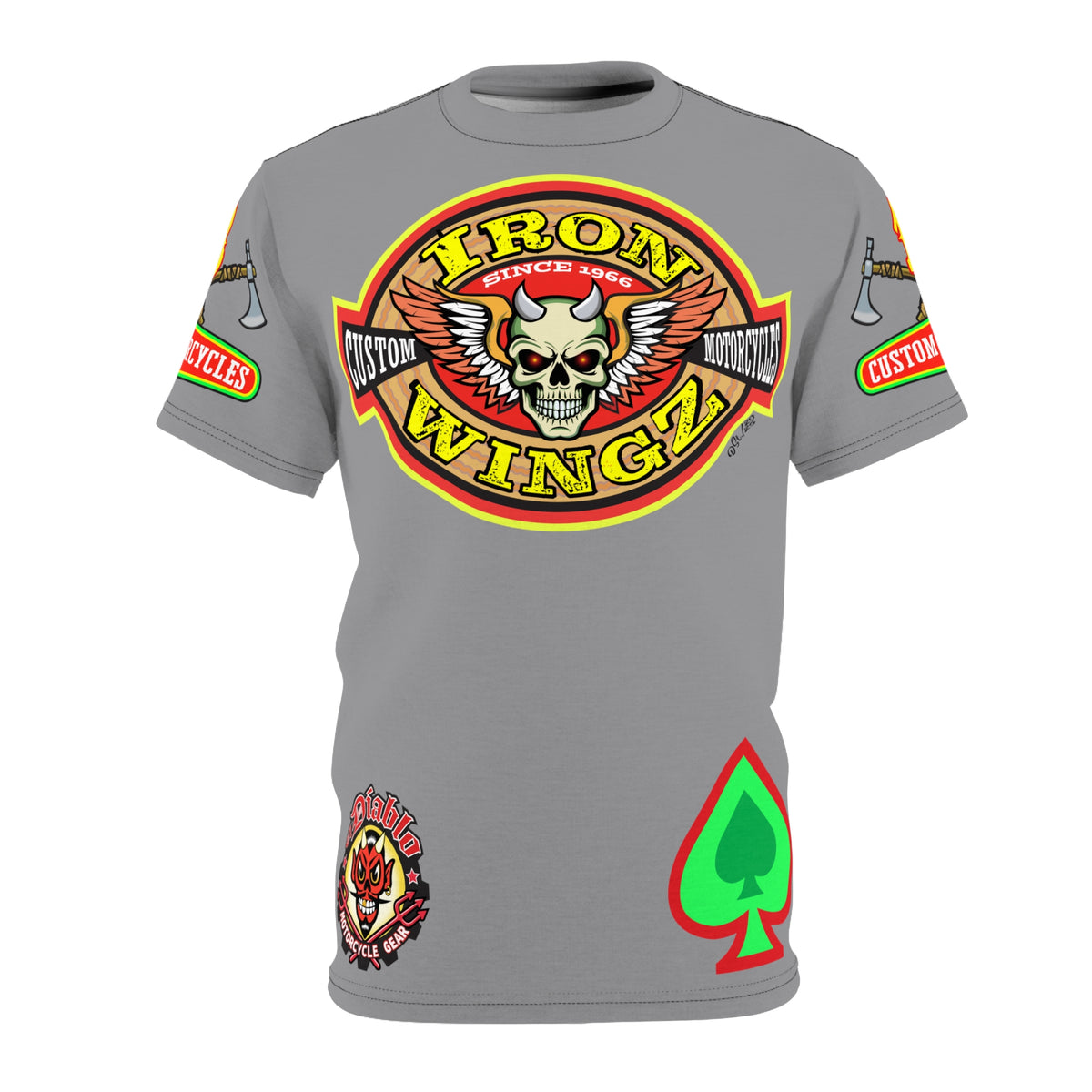 Iron WingZ Customs HiViz High Performance Motorcycle Riding Super Tee