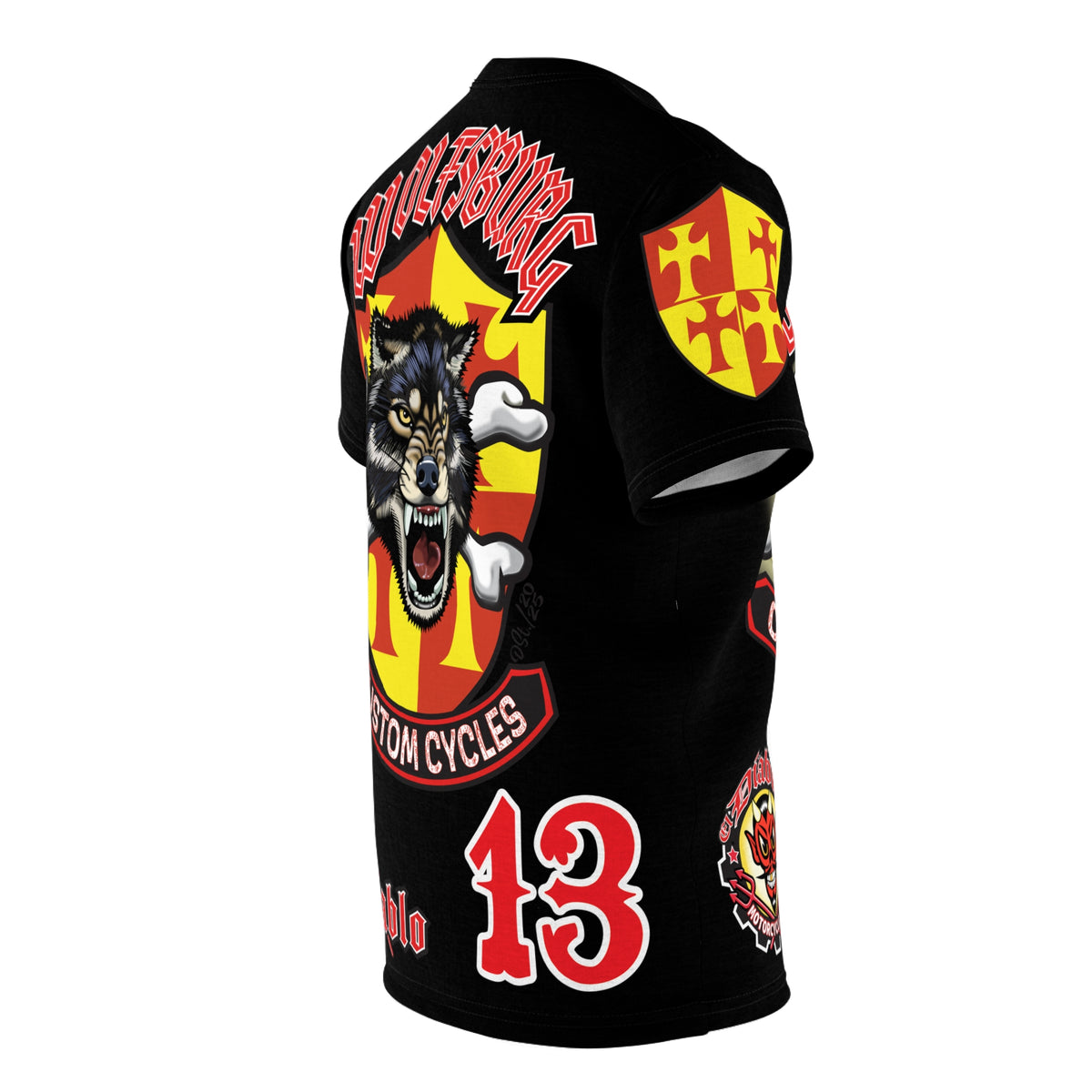 Wolfsburg Custom Cycles HiViz Graphic Super Tee for Bikers