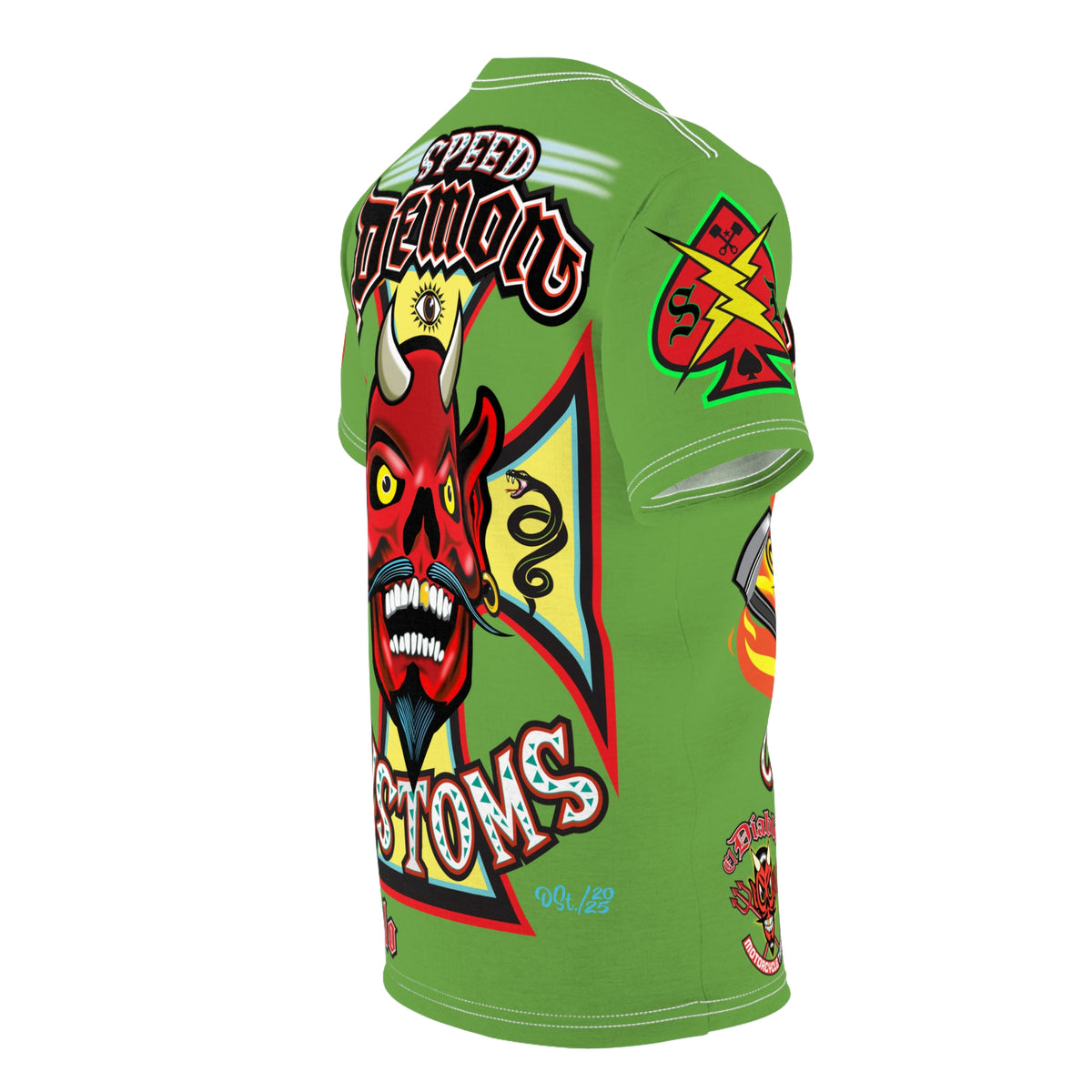 Speed Demon Custom HiViz Unisex Tee - Bold Graphic Harley Enthusiast Super T