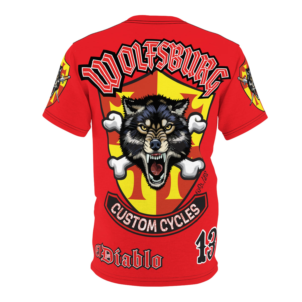 Wolfsburg Custom Cycles HiViz, High Performance, Ultimate Comfort. Motorcycle Super Tee