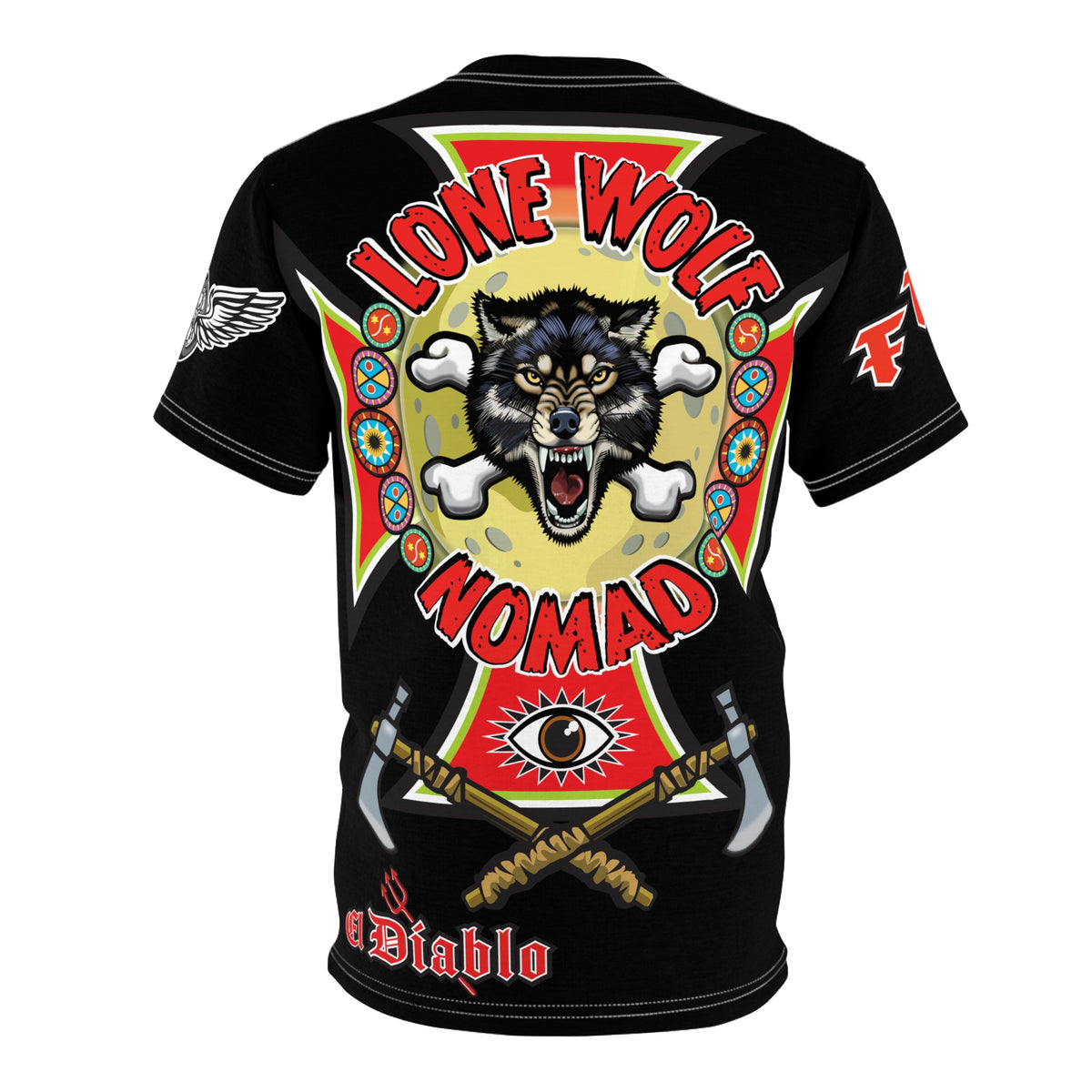 Lone Wolf Nomad HiViz Super Tee - For The Independent No Club Bikers For Life