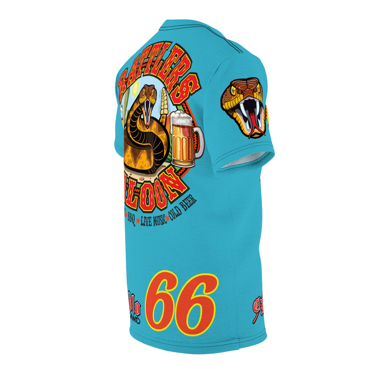 Rattlers Saloon  BADAZZ SUPER TEE — Vintage Biker 66 Graphic Shirt