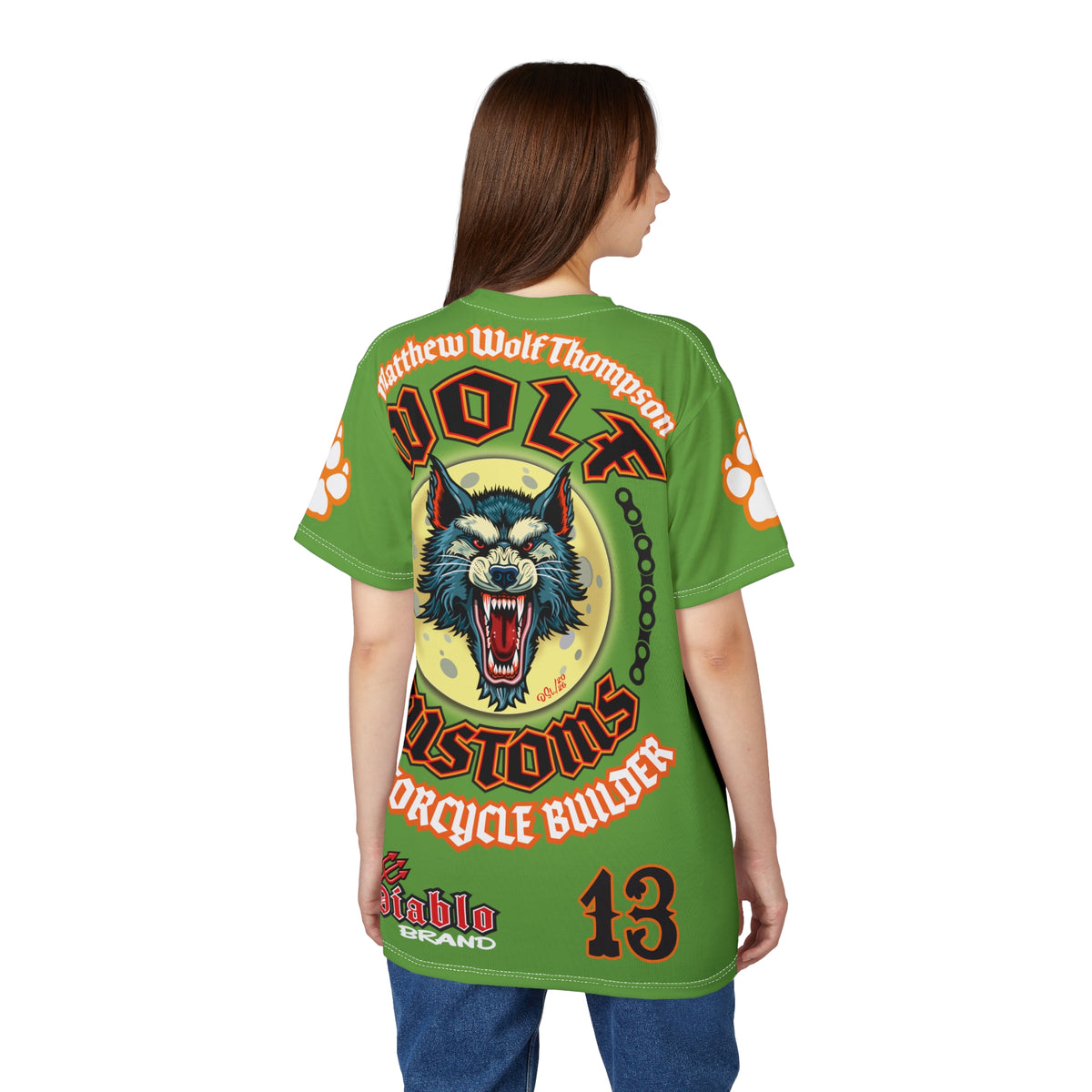 MWT Wolf Custom Motorcycles Super Tee — Viciously Cool High Performance Motorcycle Riding Shirt