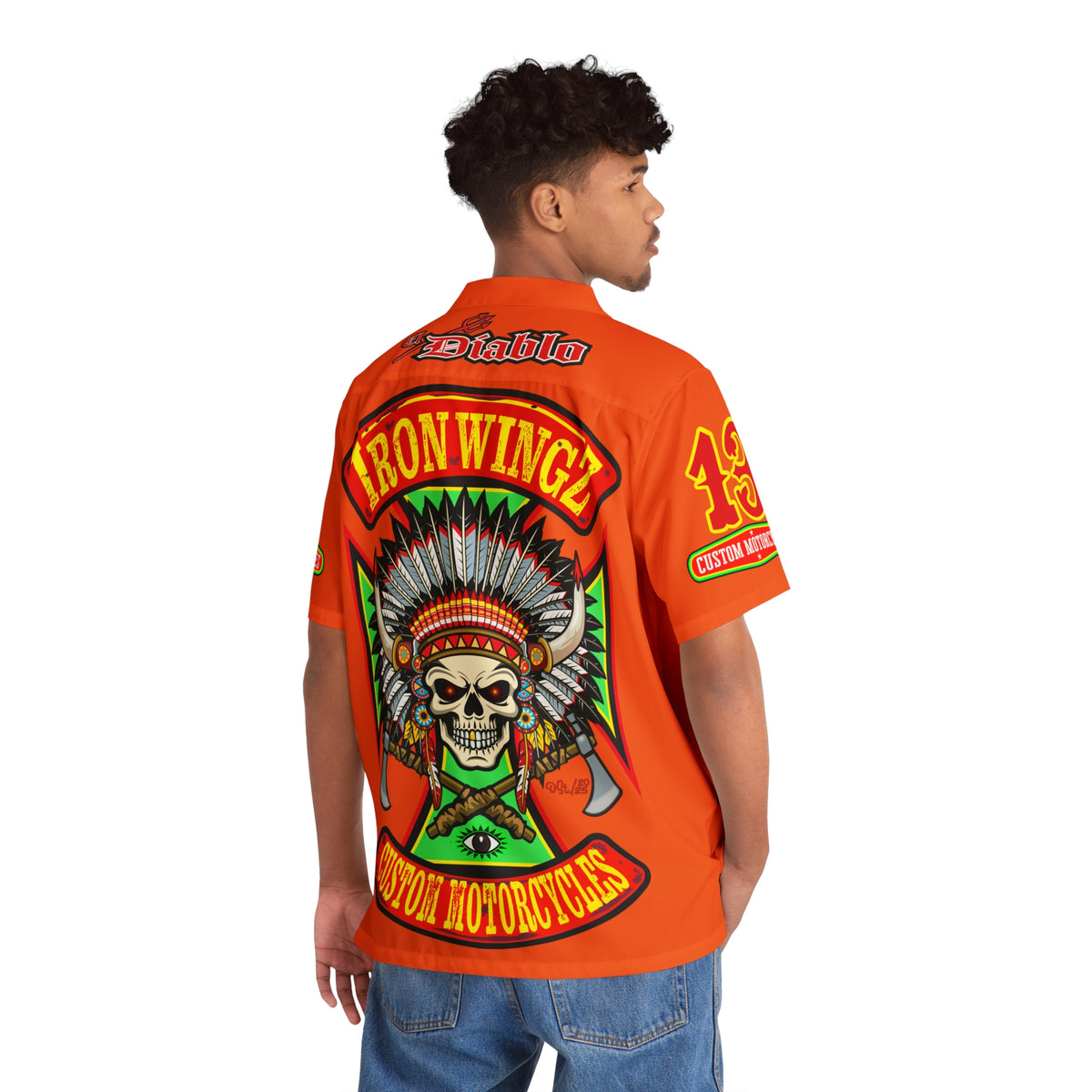 Big Bopper Men's Hawaiian Shirt - Loose, Comfortable Button Up Shirt for Easy Breezy Riding - Sizes to 5XL