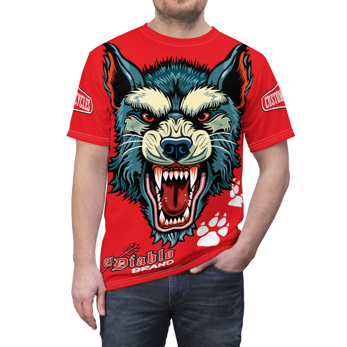 SRT MWT Wolf Custom Motorcycles Super Riding Tee — Viciously Cool High Performance Motorcycle Riding Shirt