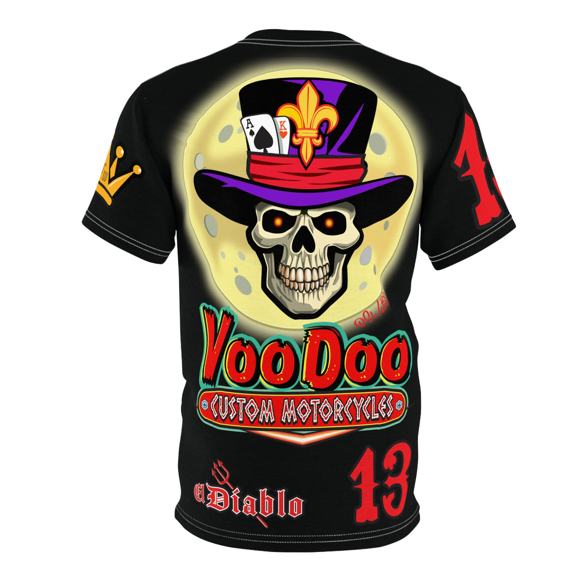 VooDoo Custom Motorcycles BLACK MAGIC - Retro Graphics Biker Tee