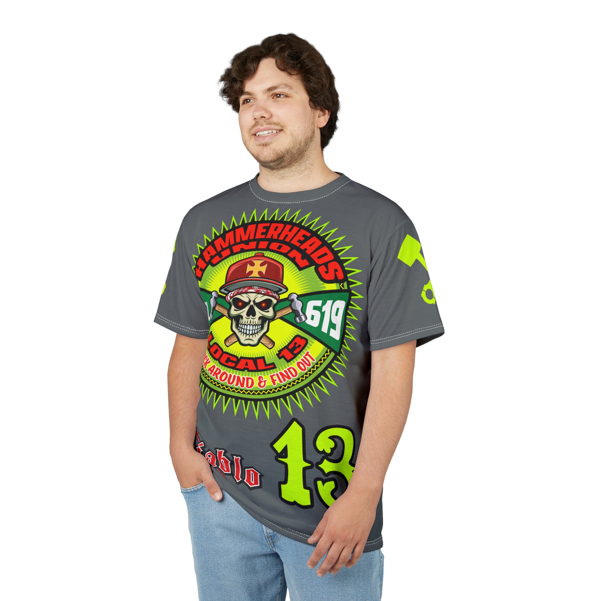 Hammerheads Union Local 13 - Custom Motorcycle Riding Tee Shirt _ Super Comfort and Fit