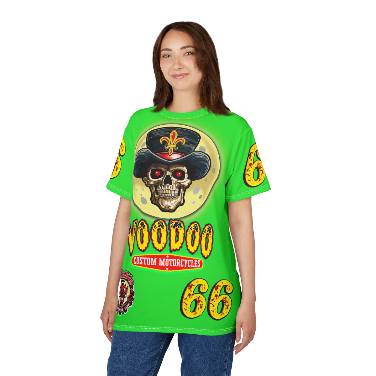 Voodoo Nightmare 66  Ultimate Motorcycle HiViz Super Tee, XLGraphics , Custom Riding Apparel