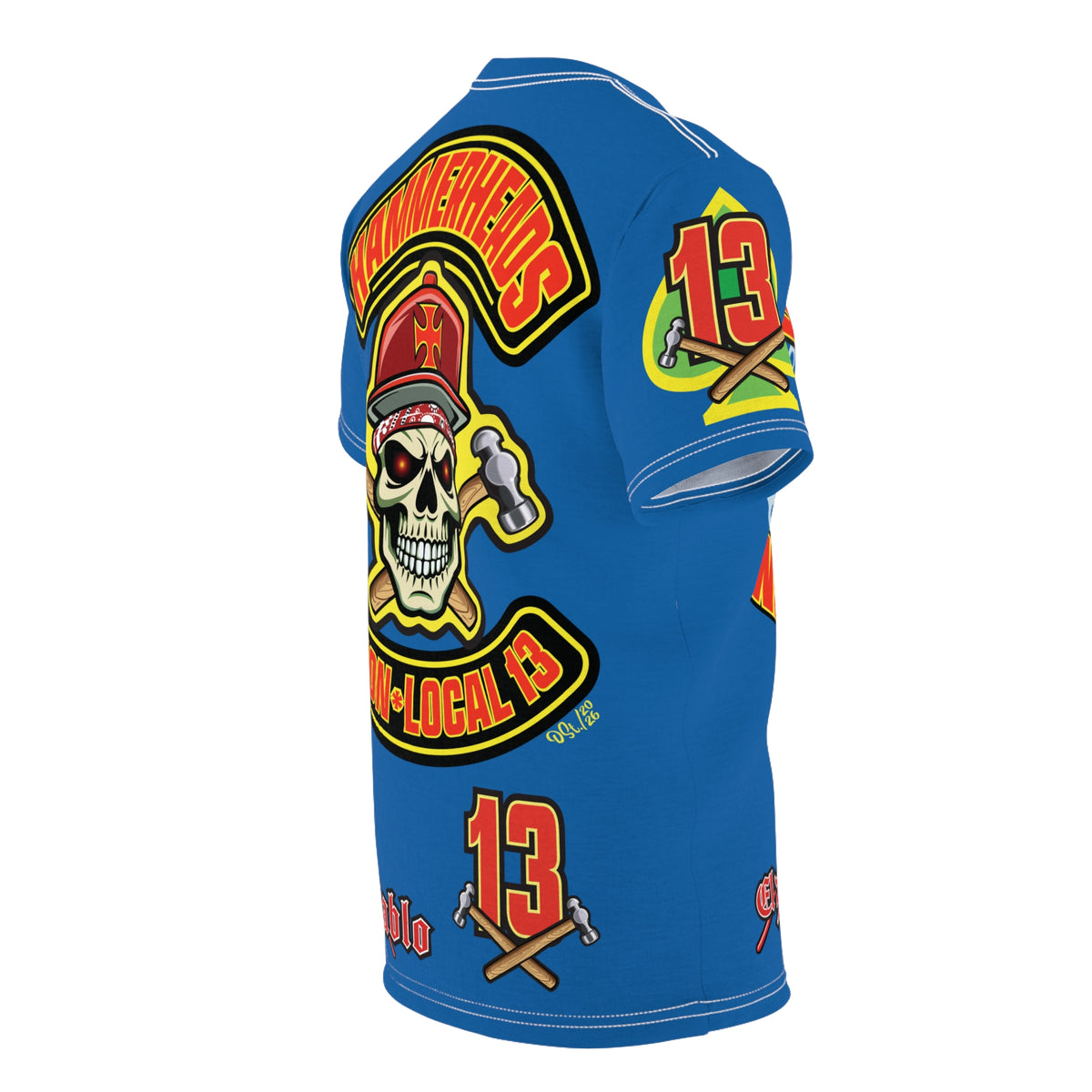 Hammerheads Union Local 13  -  Custom Motorcycle Riding Super Tee - Super Comfort and Fit