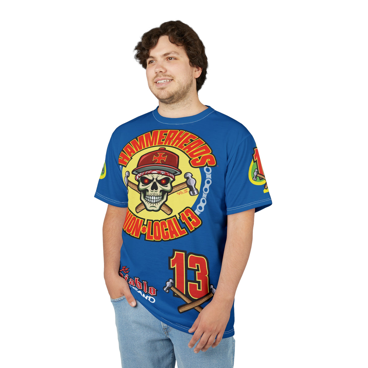 Hammerheads Union Local 13  -  Custom Motorcycle Riding Super Tee - Super Comfort and Fit