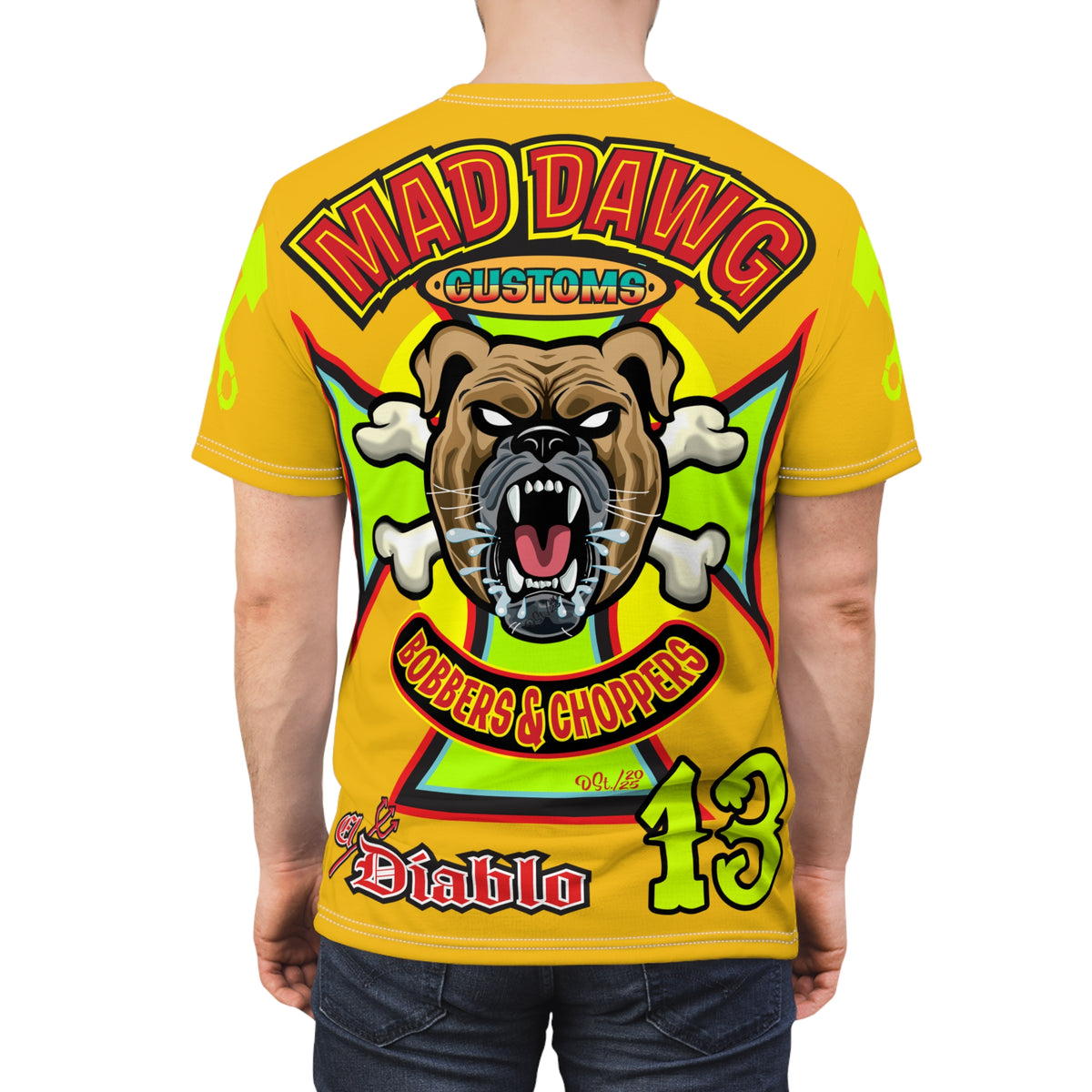Mad Dawg Customs HiViz, High Performance Super Tee - Mad Dawgs & Bad Dawgs must have Riding Super Tee