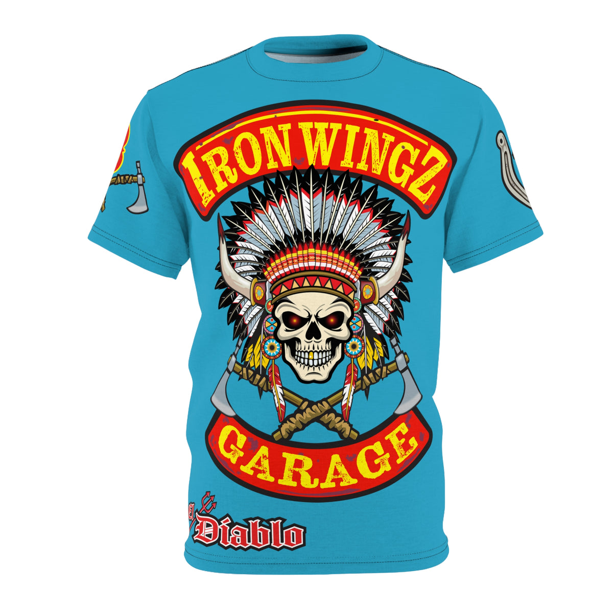 Iron Wingz Garage HiViZ Motorcycle Rider Super Tee