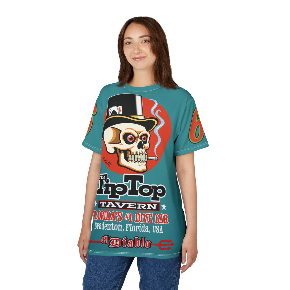 Tip Top Tavern Dive Bar Super Riding Tee - America's Best Dive Bar, Bikes, Beers, Babes & Bros. - Biker Bar Tee