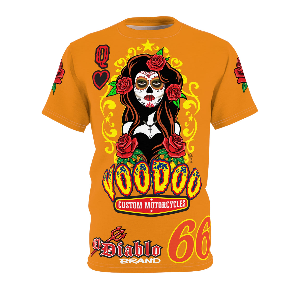 Voodoo Custom Motorcycles Tee — Queen Black Heart 🖤 Riding Super Tee