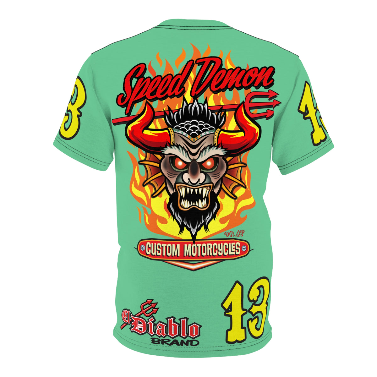 Speed Demon Customs   Super Tee — Extreme Edgy Graphics - Bad Attitude Custom Biker Riding Gear