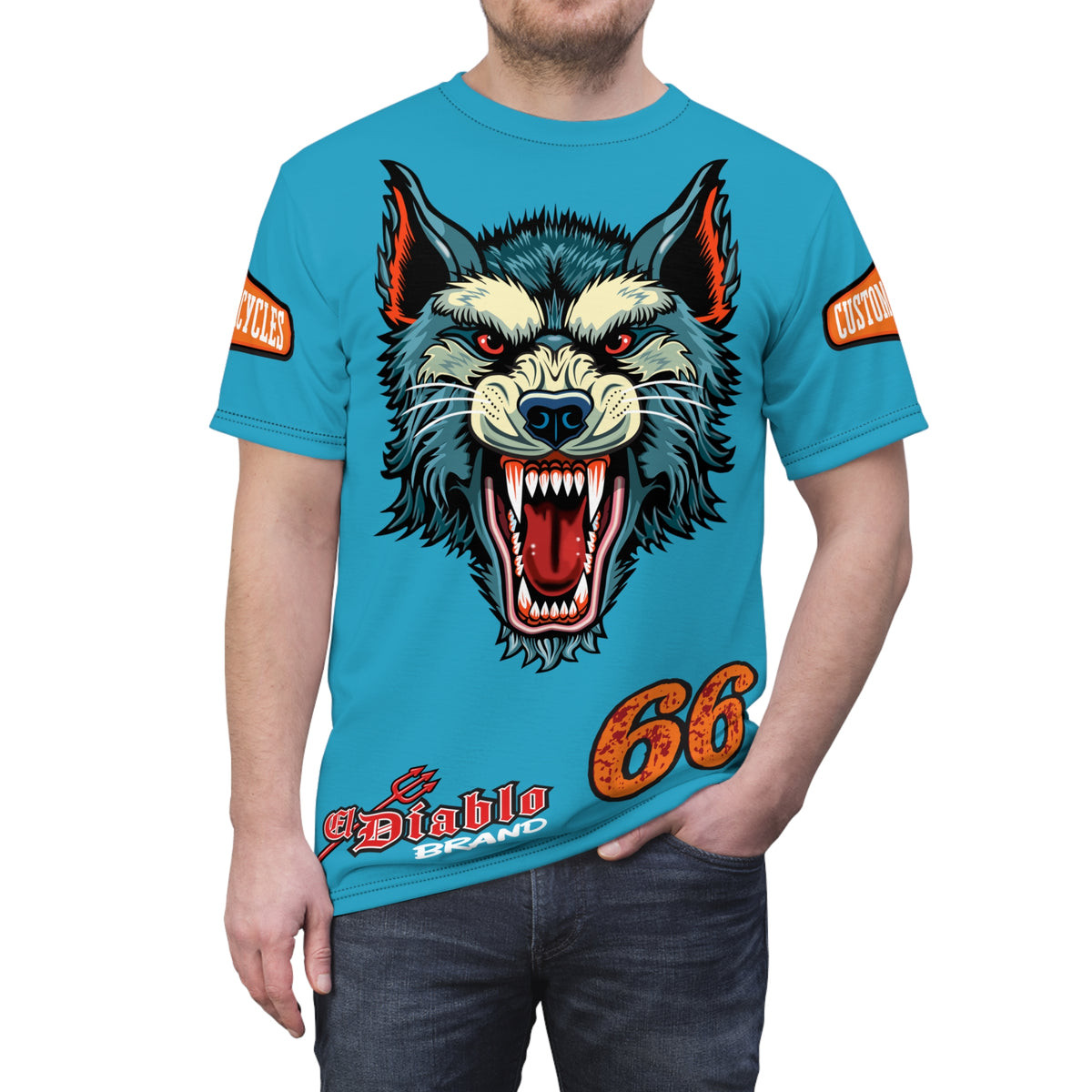 MWT Wolf Custom Motorcycles Super Tee — Viciously Cool High Performance Motorcycle Riding Shirt