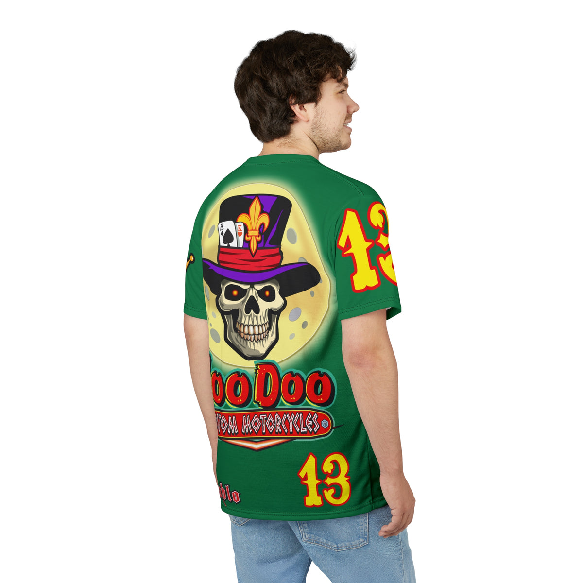 VooDoo Custom Motorcycles HiViz Unisex Graphic Biker Tee