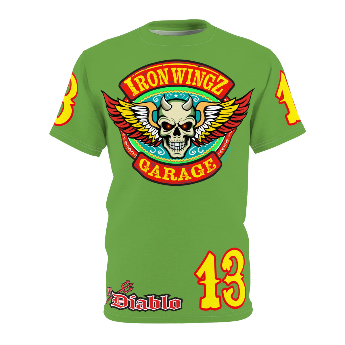 Iron Wingz Garage HiViz Super T - Hardcore Motorcycle Riders Cut- Soylent Green  ( Limited Edition )