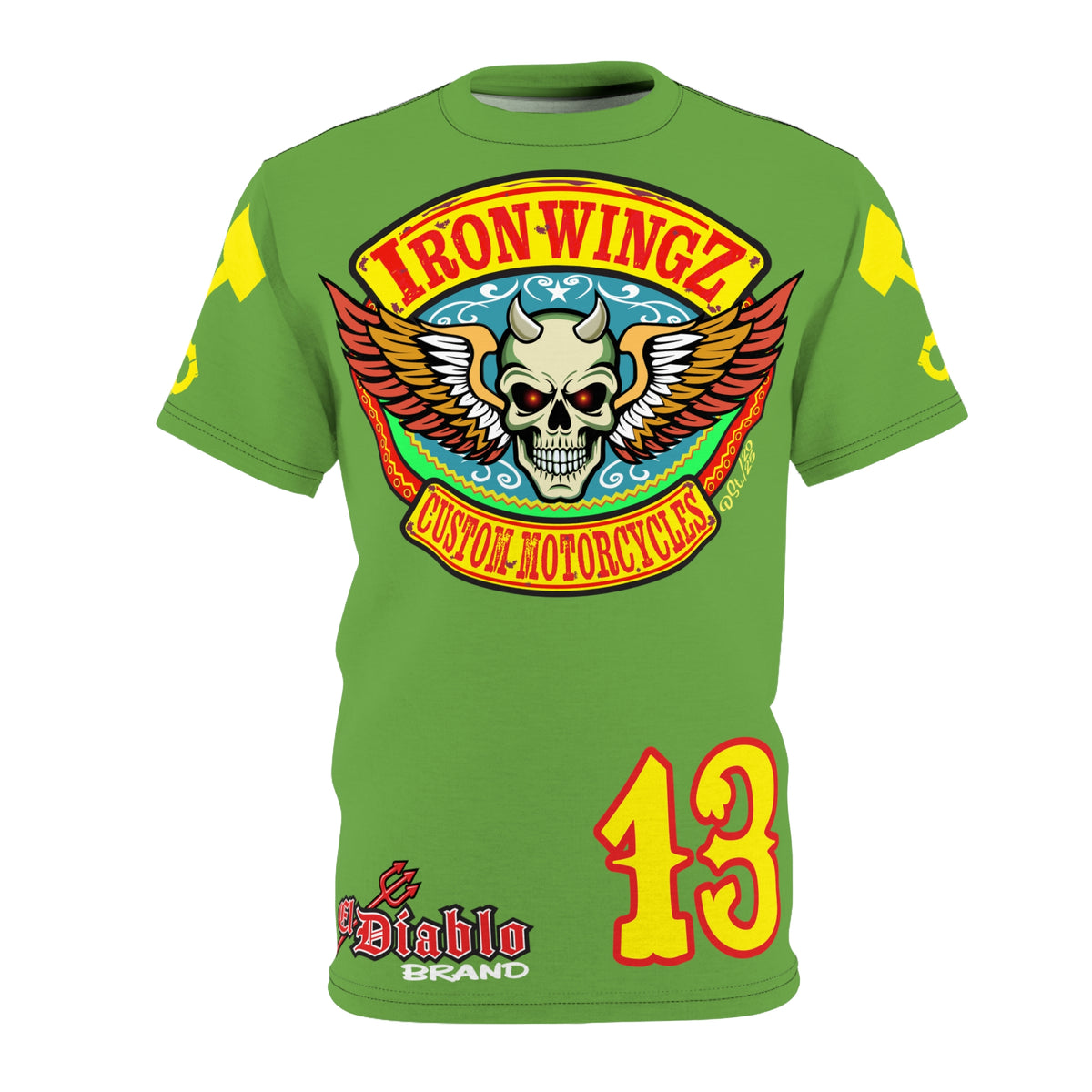 Iron Wingz Garage HiViz Super Tee, Unisex Graphic T-Shirt, Rockabilly Style Shirt,  Perfect Gift for Bikers