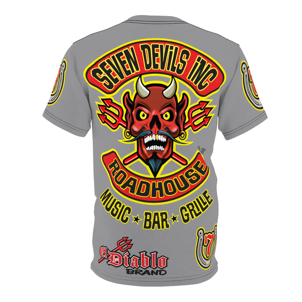 Seven Devils Inc. Roadhouse Design, Edgy Biker Shirt, Special Motorcycle Riding Gear, Seven Devils Inc.
