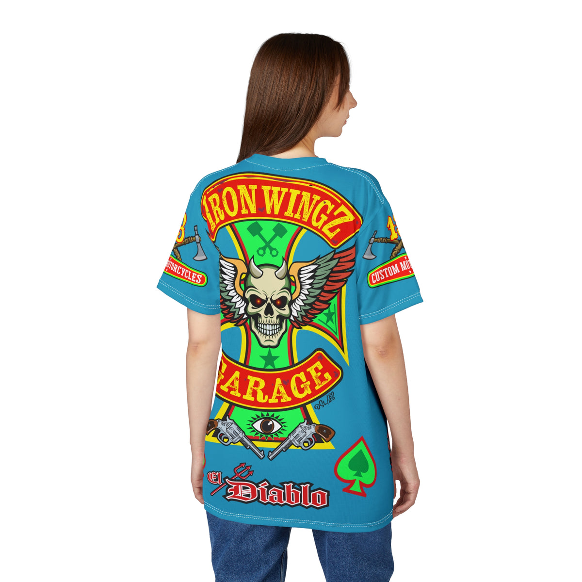 Iron WingZ Customs HiViz High Performance Motorcycle Riding Super Tee