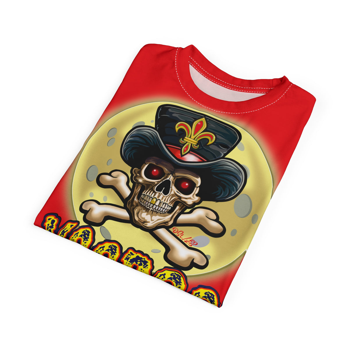 Voodoo Custom Motorcycles Unisex HiViz Tee, Edgy Graphic Shirt, Motorcycle Apparel, Skull T-Shirt, Perfect for Bikers