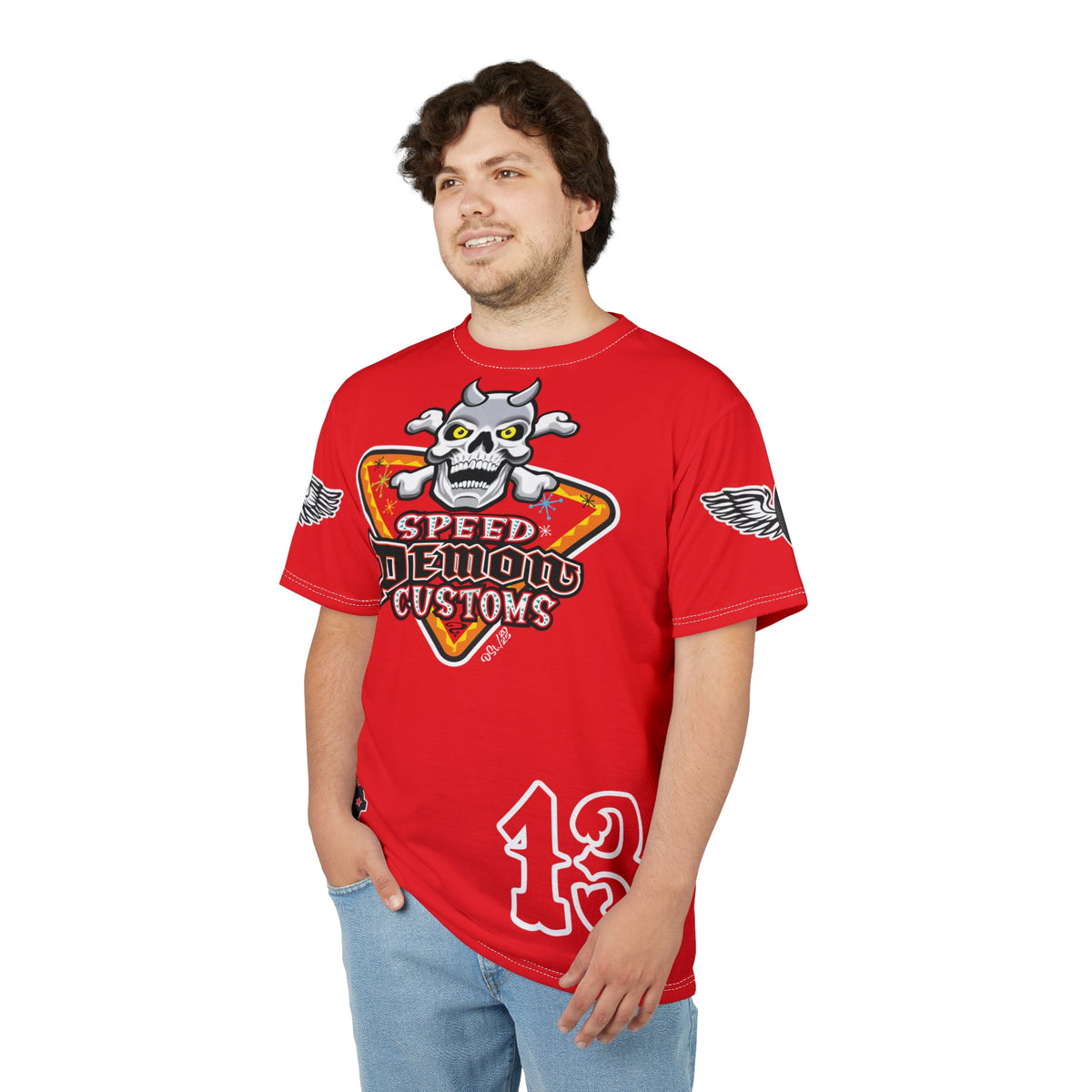 SRT Speed Demon Customs Spectacular  Super Riding Tee - Devilishly Demented Bold Biker Design