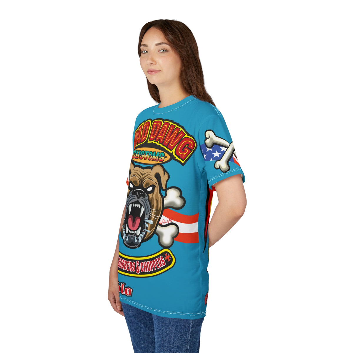Mad Dawg Customs, Edgy Motorcycle Apparel, HiViz Custom Riding TEE, Rebel Fashion, Biker Style