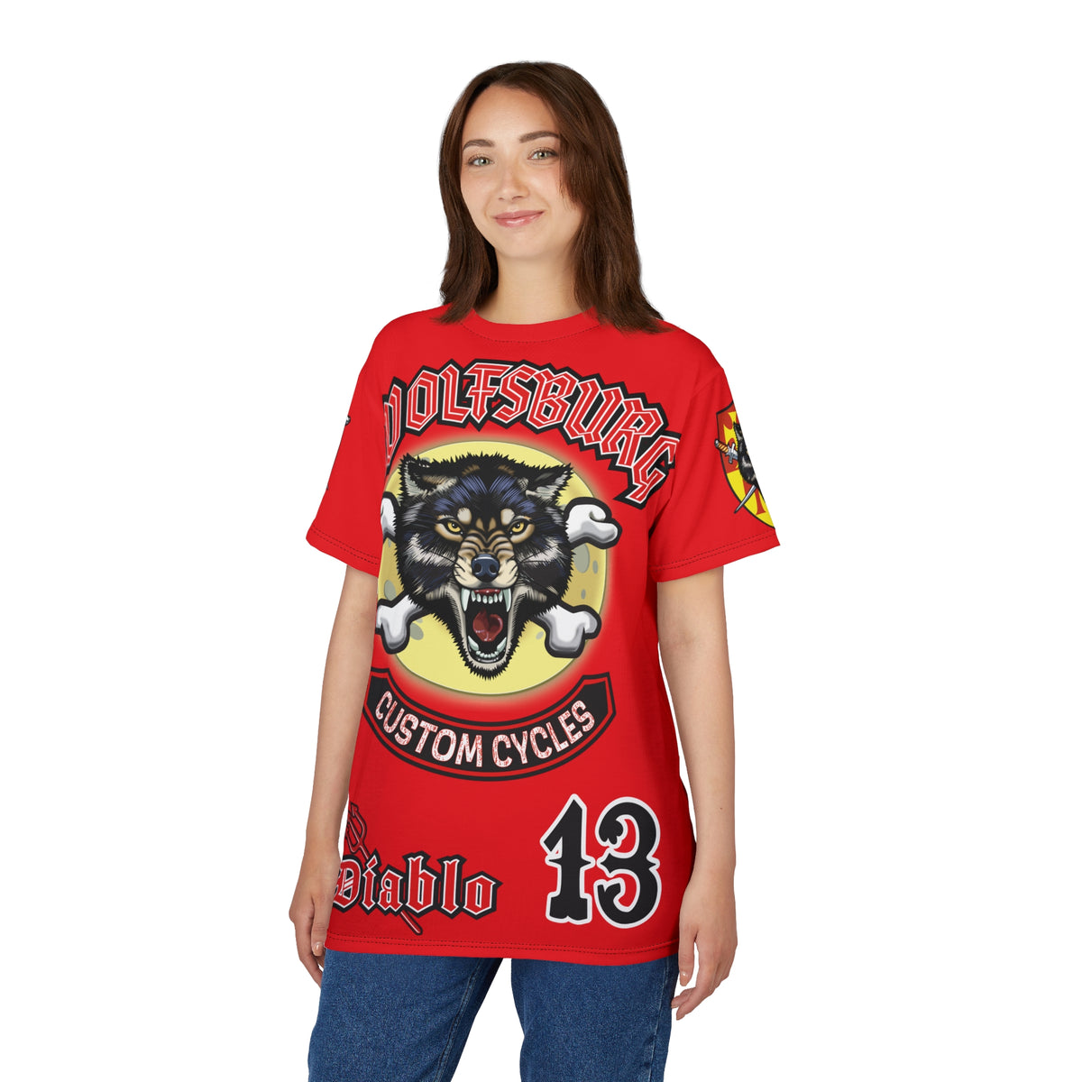 Wolfsburg Custom Cycles HiViz, High Performance, Ultimate Comfort. Motorcycle Super Tee