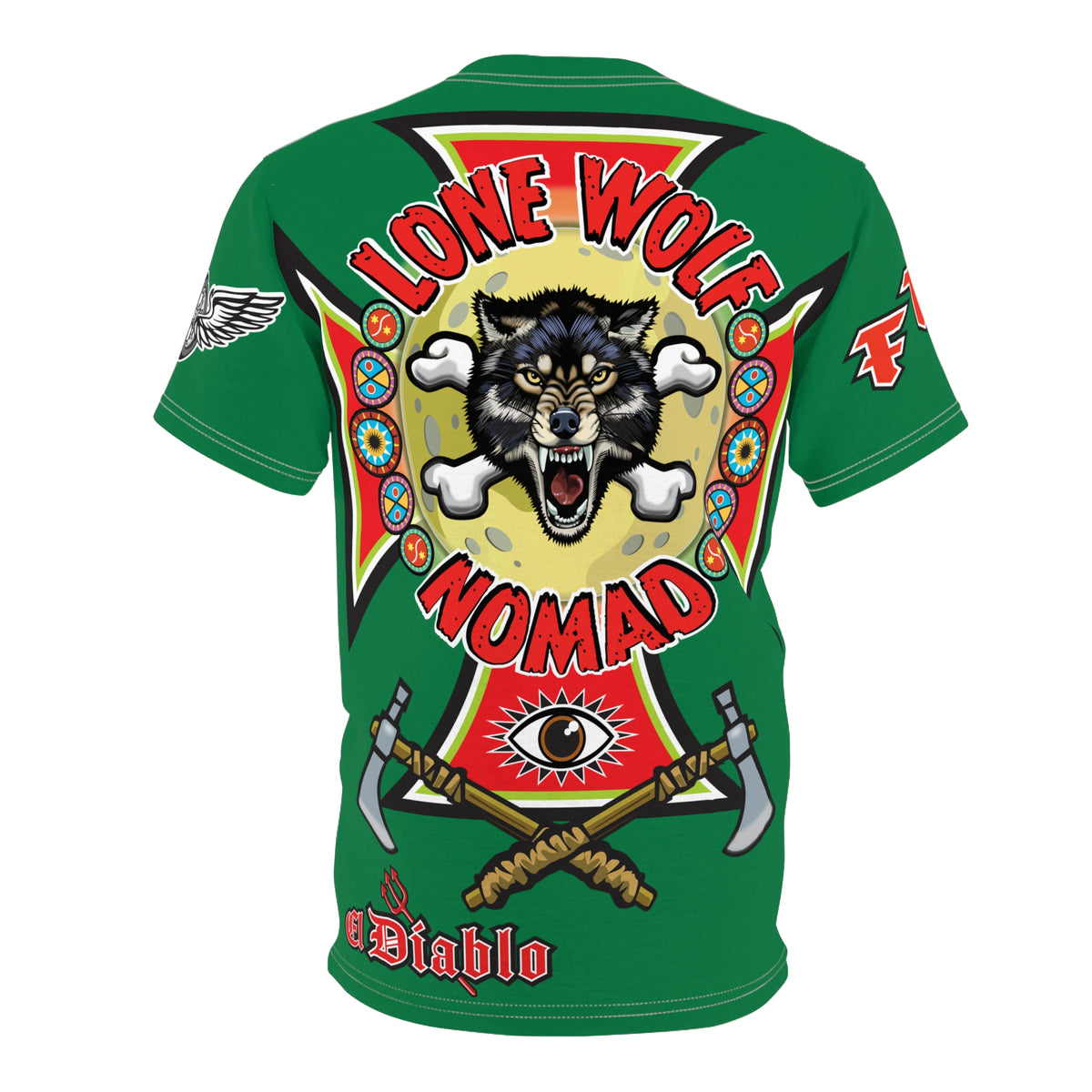 Lone Wolf Nomad HiViz Super Tee - For The Independent No Club Bikers For Life