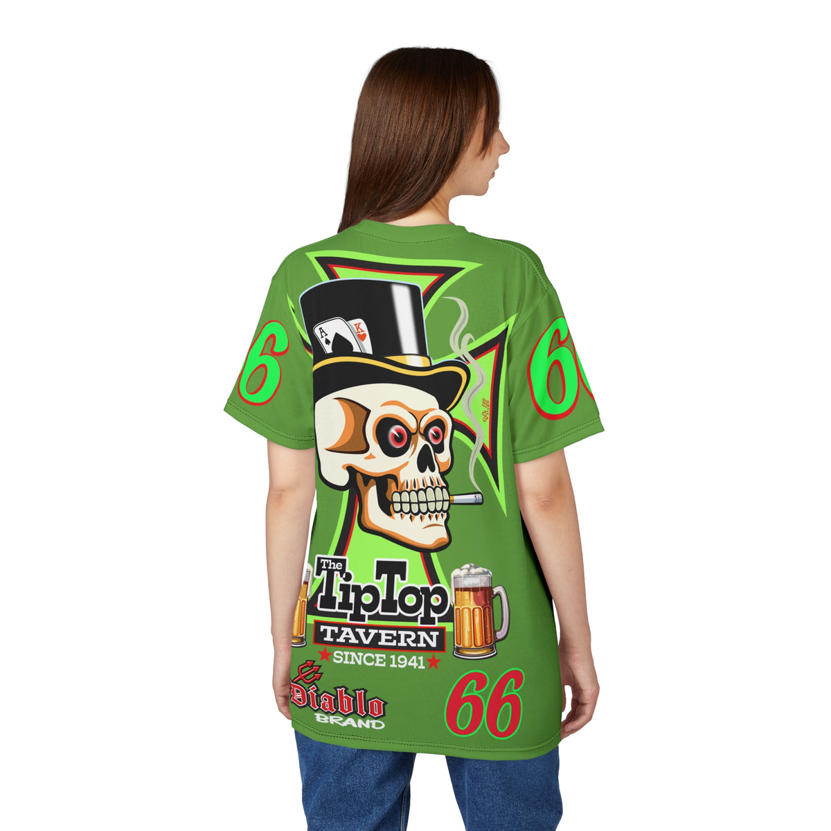 Tip Top Tavern Dive Bar Super Tee - Mean Green - Special Edition Graphics - America's Best Dive Bar - Bikes Beers Babes & Bros. - Biker Bar Tee