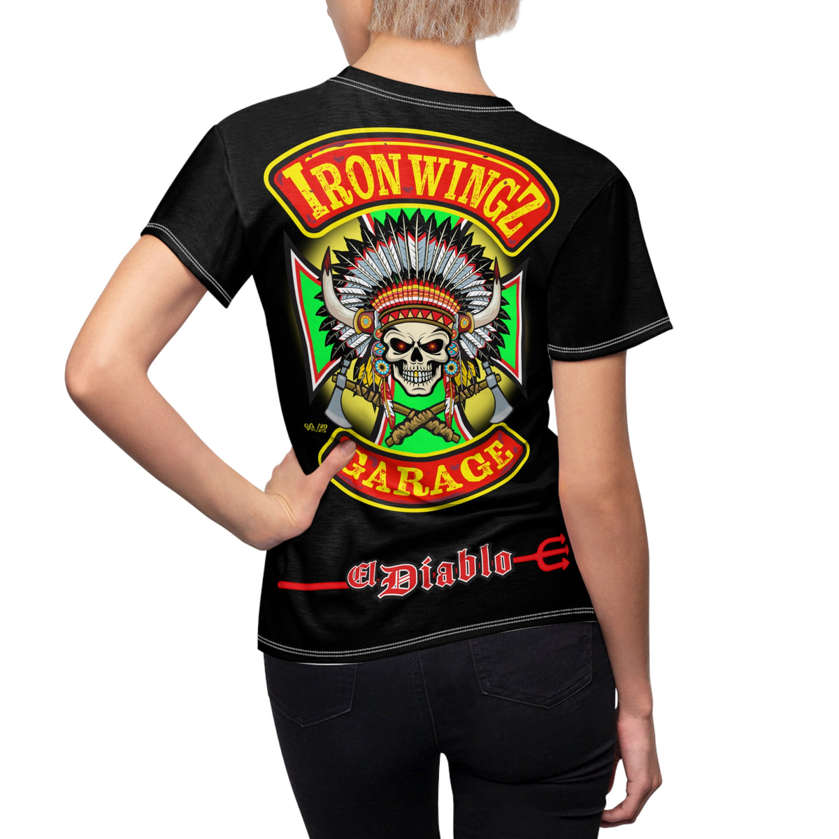 Women's Cut IronWingZ Custom Motorcycles Graphic Tee — HiviZ Graphics