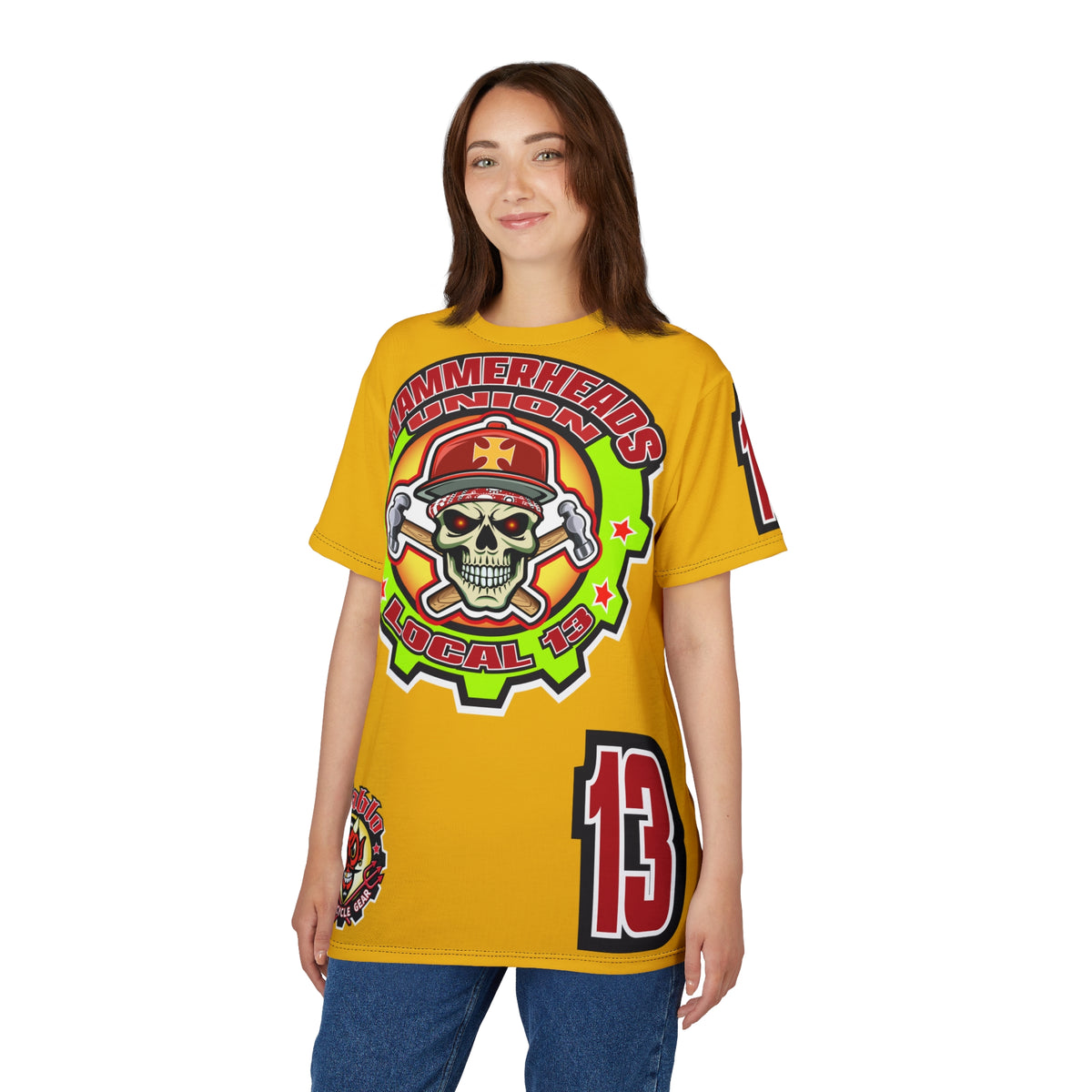 Hammerheads Union Local 13 HiViz Super Tee - Rough Tough Bad Attitude Motorcycle Riding Tee