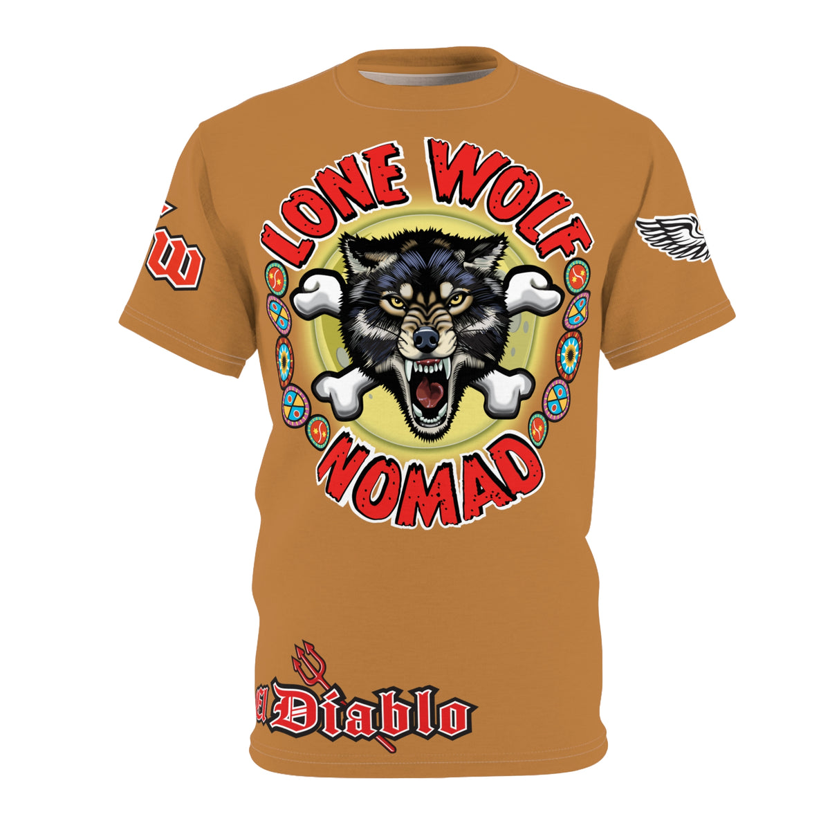 Lone Wolf Nomad HiViz Super Tee - For The Independent No Club Bikers For Life