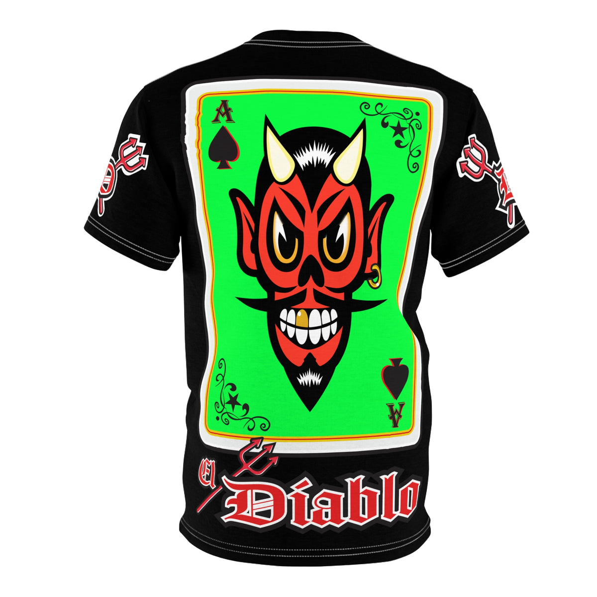 El Diablo Night Ryder HiViz Super Tee, Huge HiViz Back Graphic, See & be seen !!!