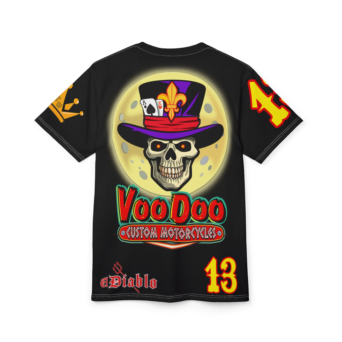 VooDoo Custom Motorcycles HiViz Unisex Graphic Biker Tee