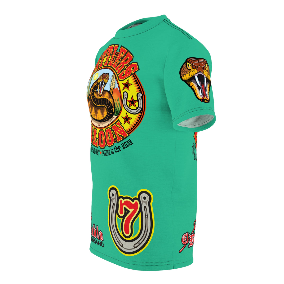 Rattlers Saloon  BADAZZ SUPER TEE — Vintage Biker 66 Graphic Shirt