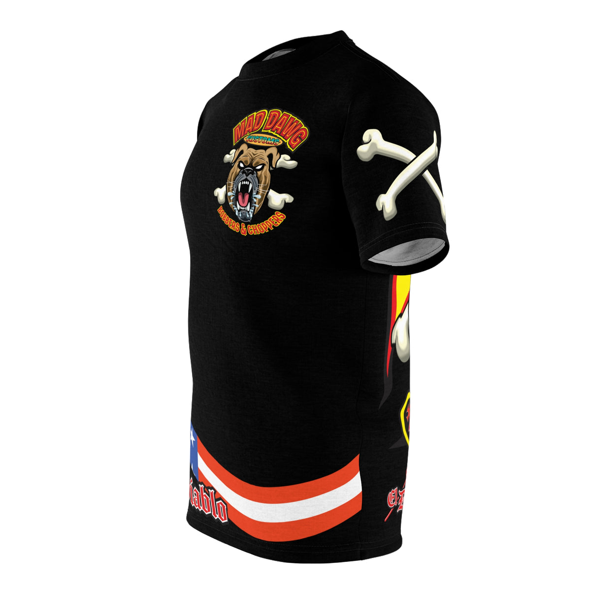 SRT Mad Dawg Customs Americana, Edgy Motorcycle Apparel, HiViz Custom Riding TEE, Rebel Fashion, Biker Style