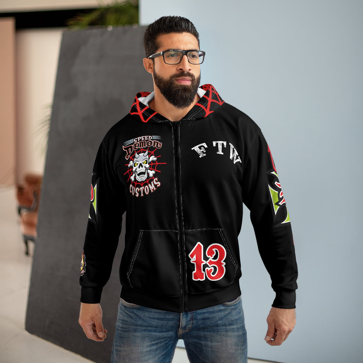 HoodZ  Speed Demon Super High Quality Zip Hoodie