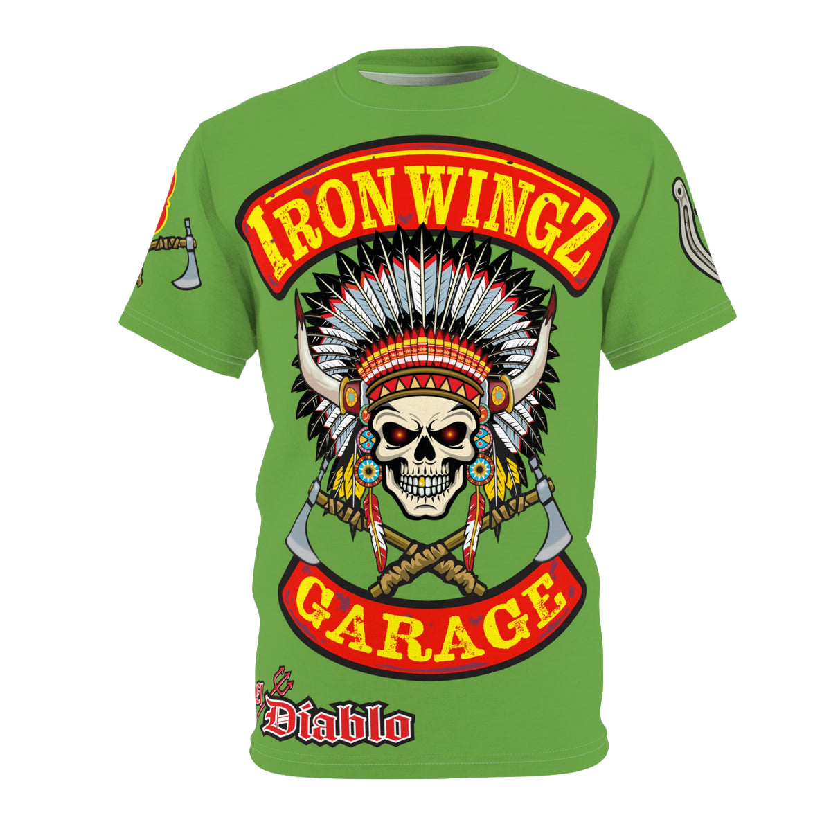 Iron Wingz Garage HiViZ Motorcycle Rider Super Tee