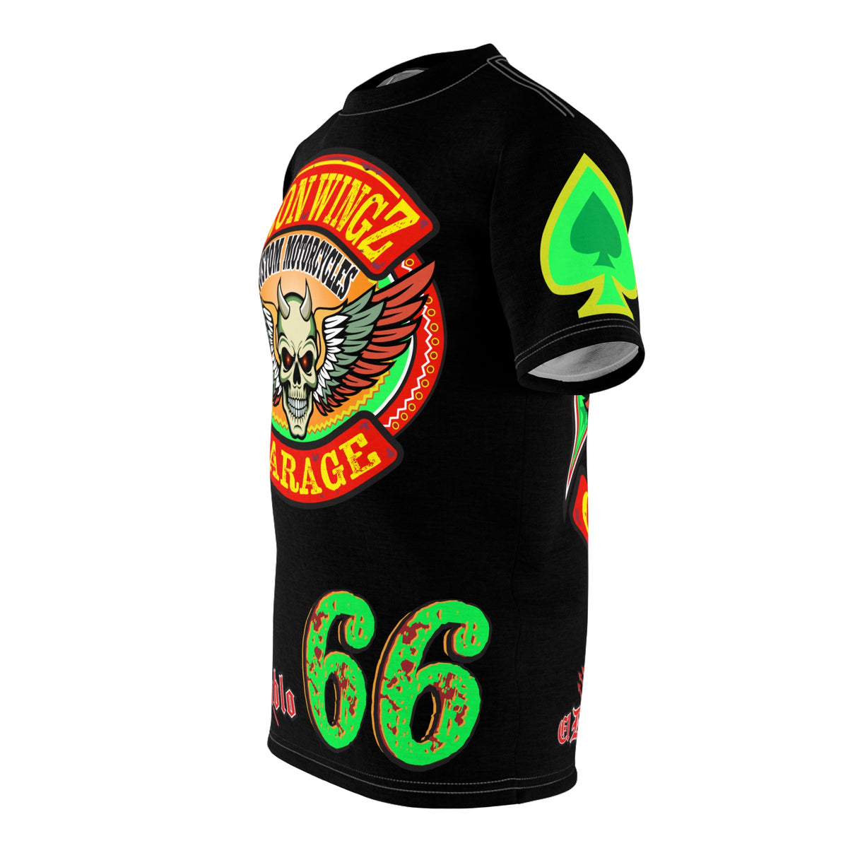 Iron Wingz Custom Motorcycle Unisex Super Tee - Bold Graphic Tee for Bikers