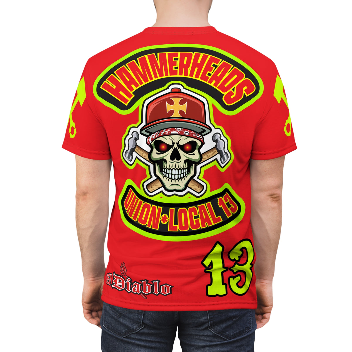 Hammerheads Union Local 13 -  SoCal 619 Special Edition - Custom HiViz Motorcycle Riding Tee Shirt _ Super Comfort and Fit