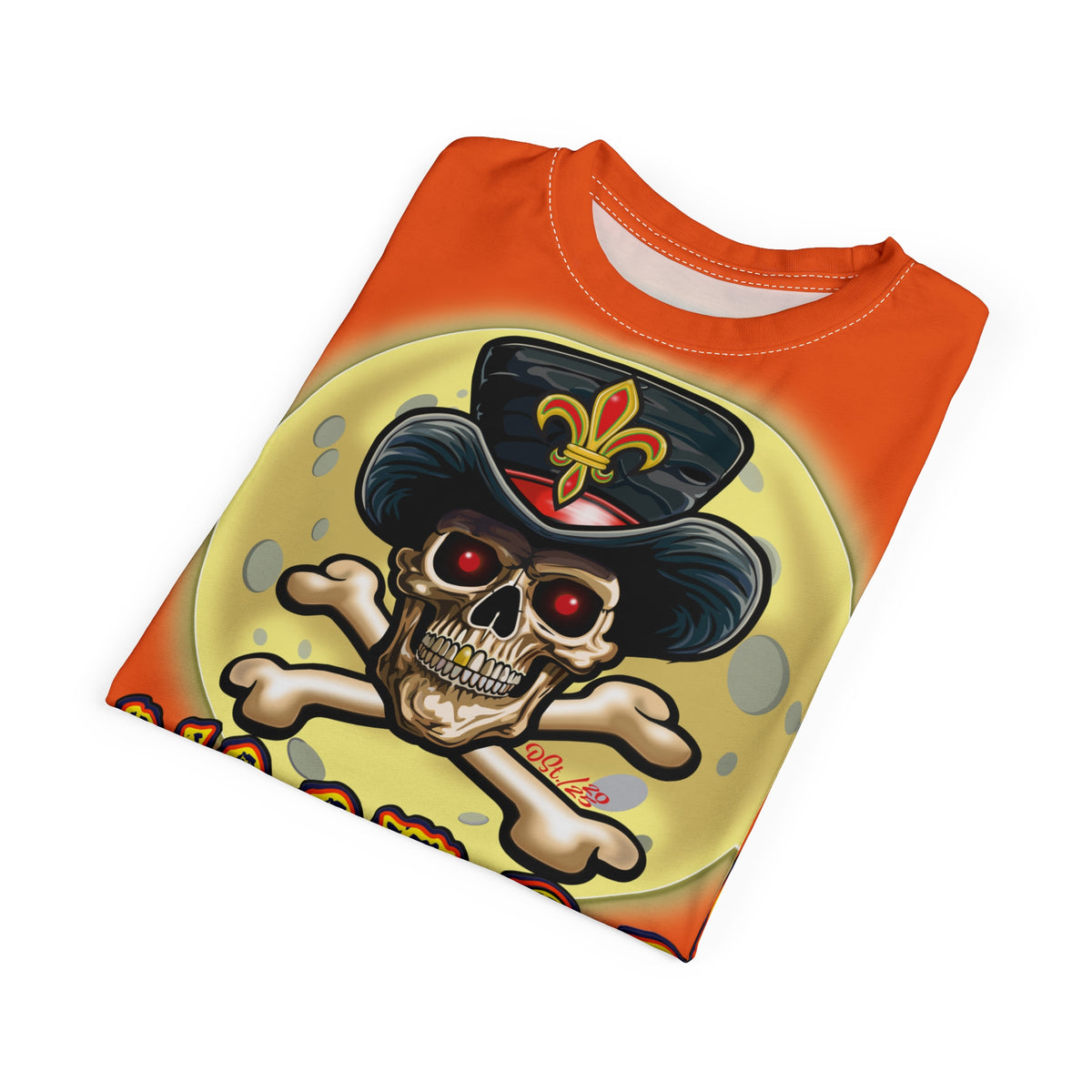 Voodoo Custom Motorcycles Unisex HiViz Tee, Edgy Graphic Shirt, Motorcycle Apparel, Skull T-Shirt, Perfect for Bikers